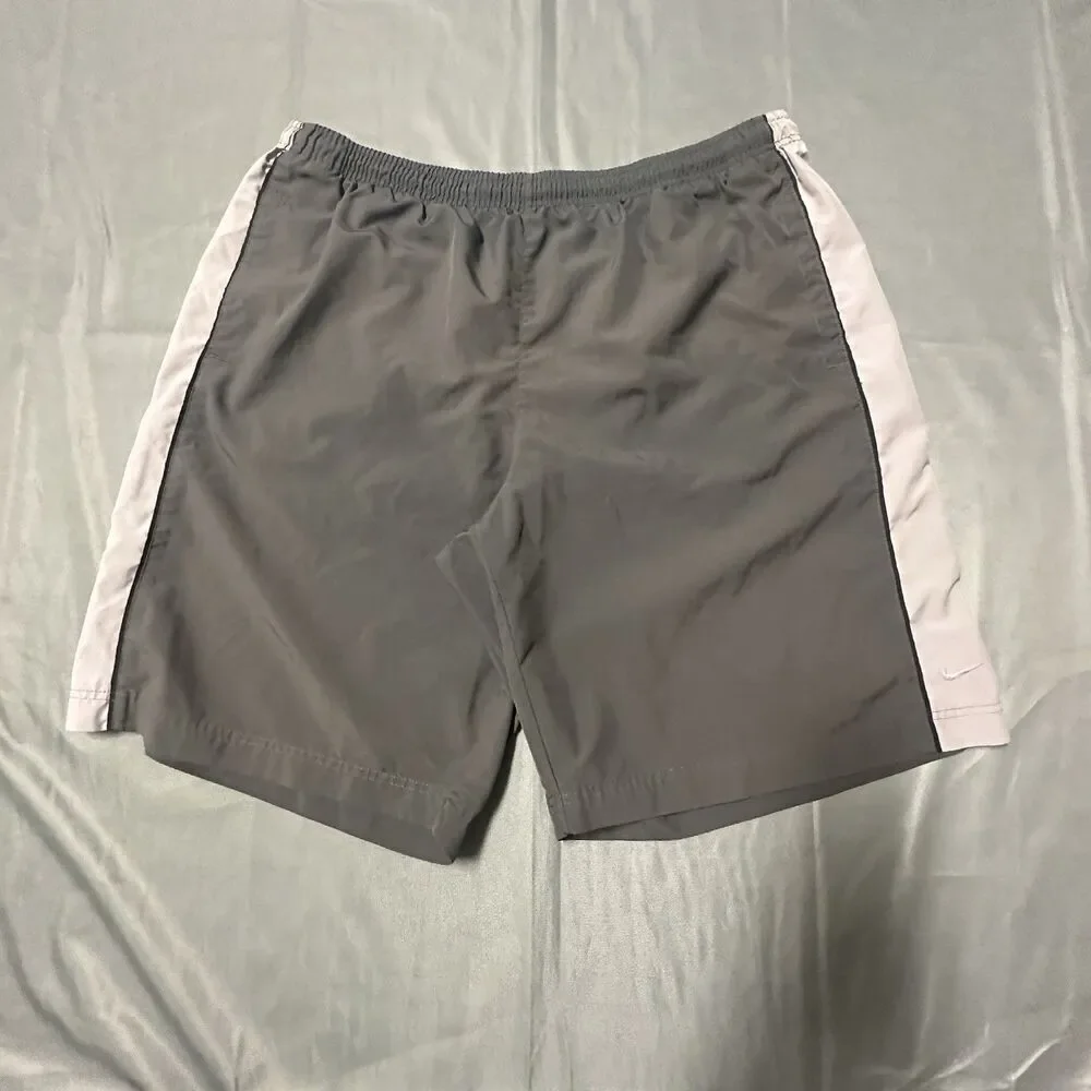 Vintage Nike Board Shorts Men's 2XL Two Side Swim Trunks Embroidery Mesh 00s
